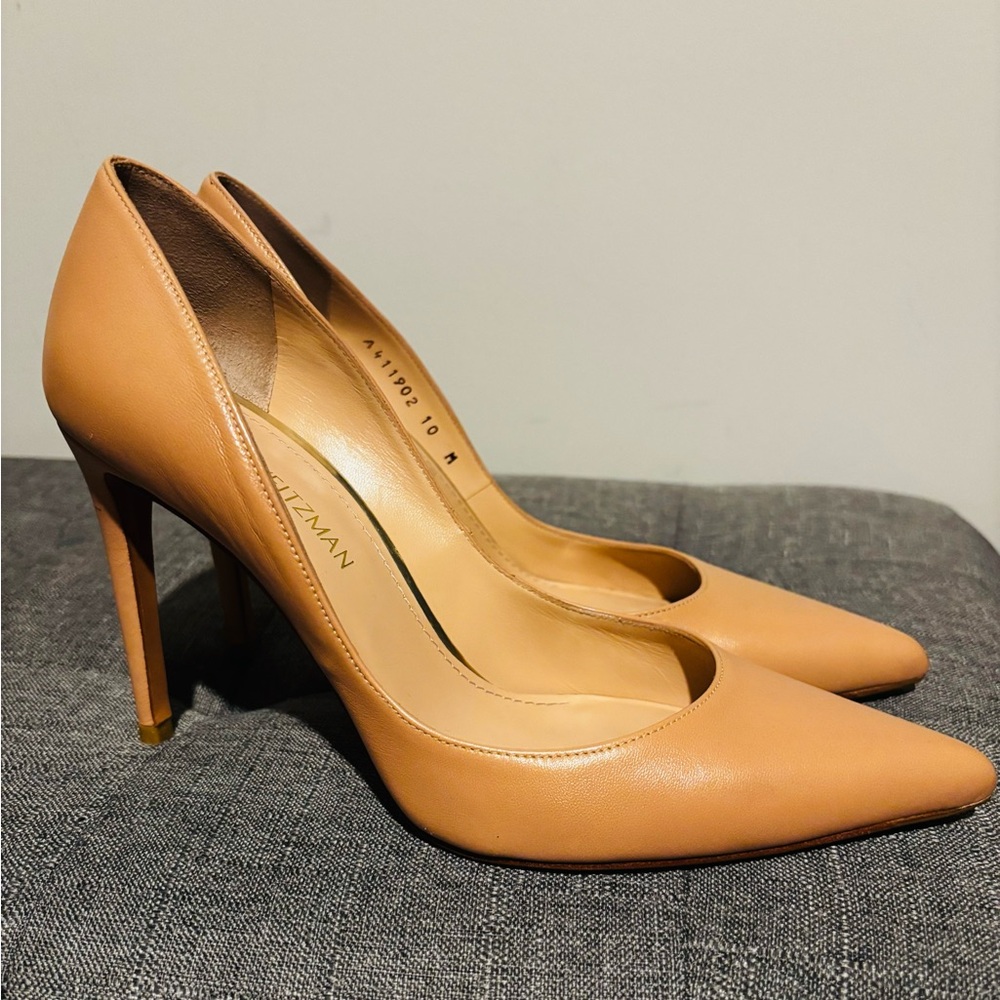Stuart Weitzman Tan Leather Heels